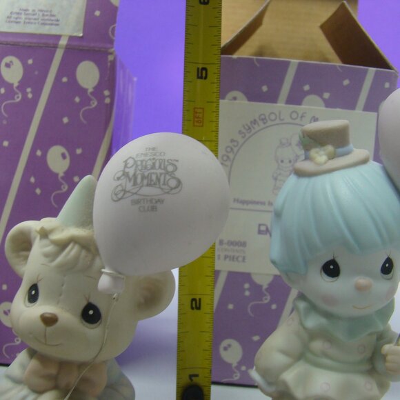 Pair of Precious Moments Symbol of Membership 1989 & 1993 B-0004 & B-0008 Enesco - Picture 10 of 11